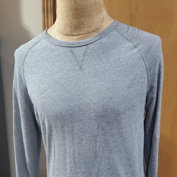 Marine Layer Grey Crewneck Henley Lightweight Sweatshirt - Picture 1 of 10